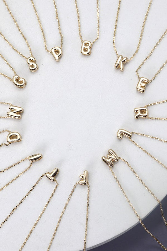 Mini Bubble Initial Necklaces