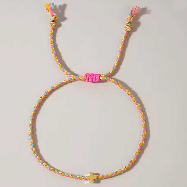 Corded Cross Bracelets