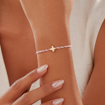 Corded Cross Bracelets