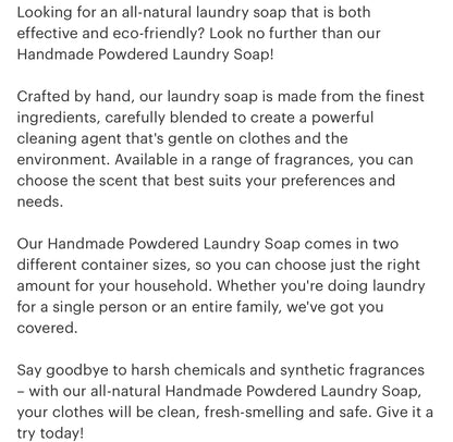 Powdered Laundry Detergent