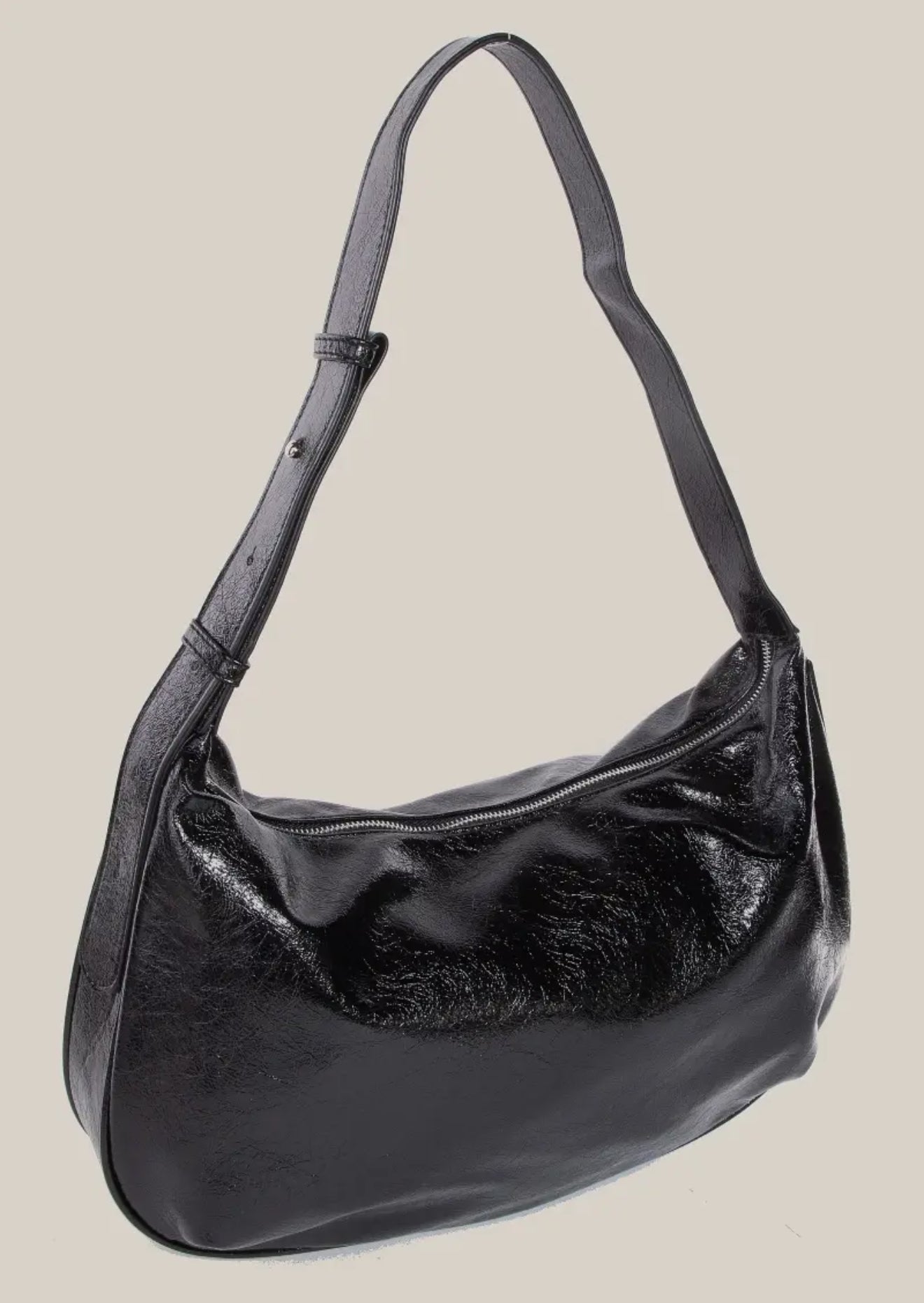 Faux Leather Hobo Purse
