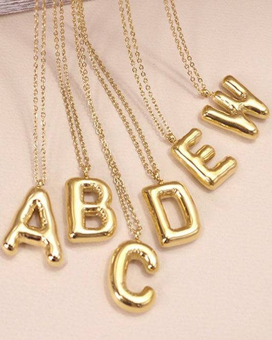 Bubble Initial Necklace