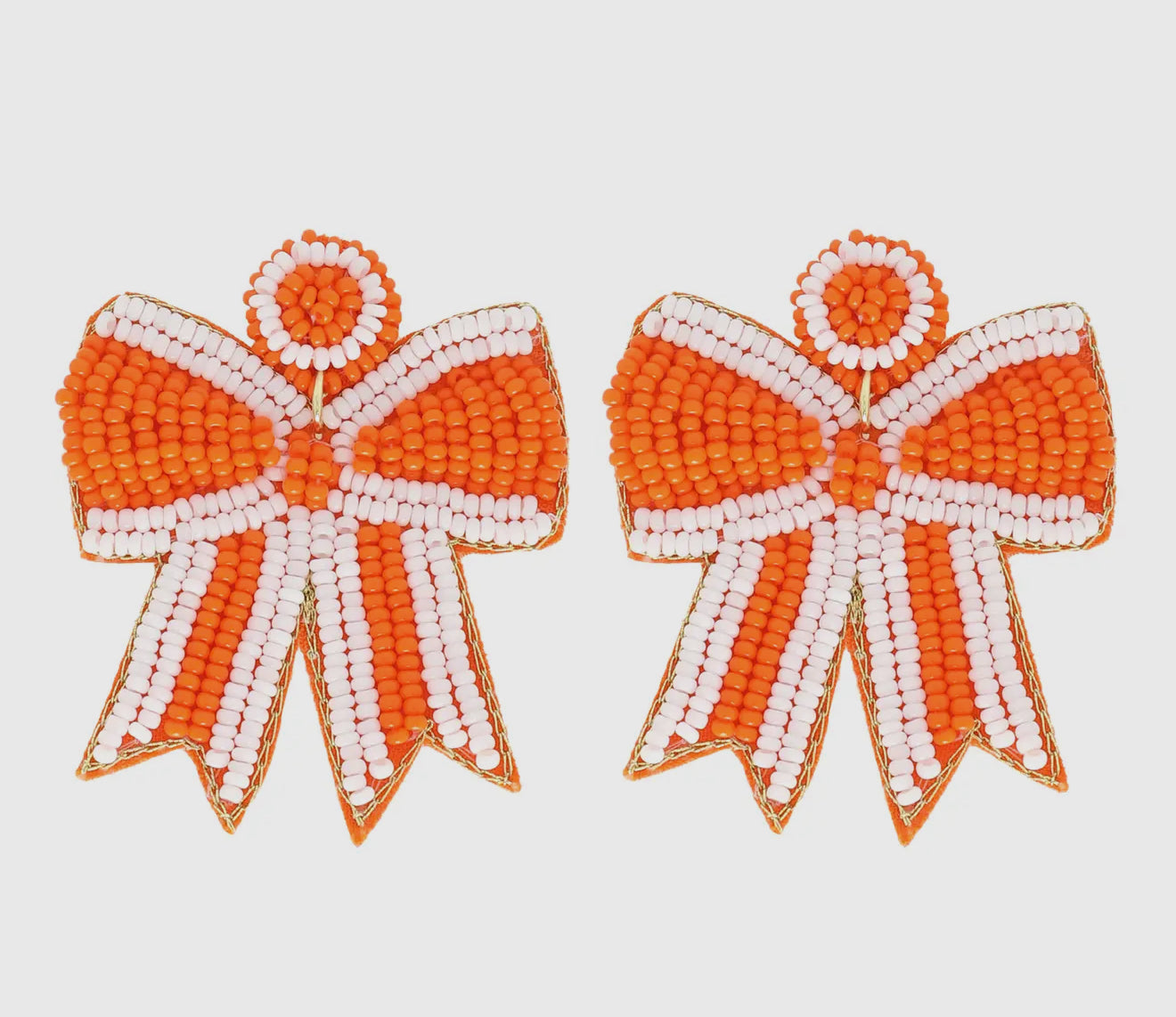 Cheer Bow Beaded Earrings