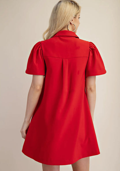 Button Down Mini Dress