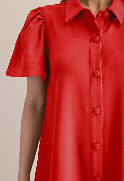 Button Down Mini Dress