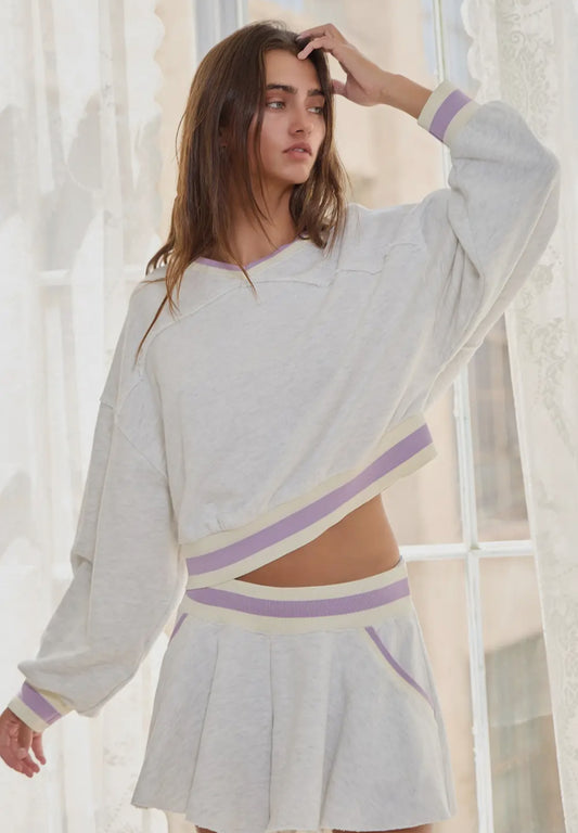 Varsity Cropped Sweatshirt