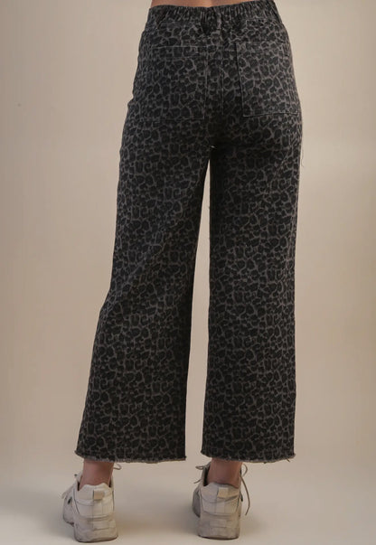 Leopard Straight Pants