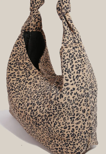 Knotted Leopard Purse