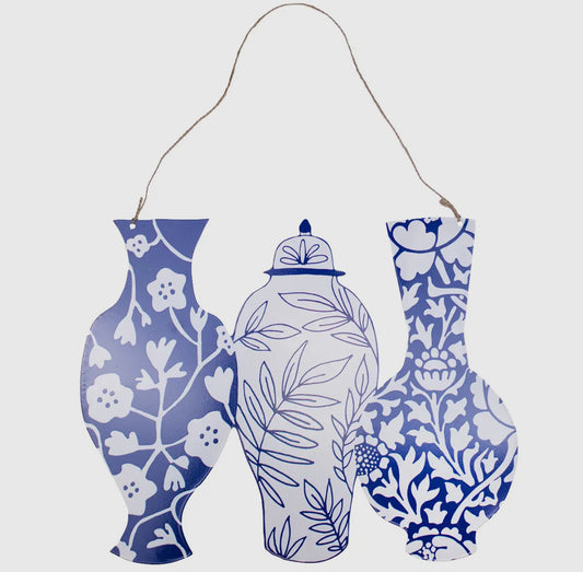Chinoiserie Vases Door Hanger
