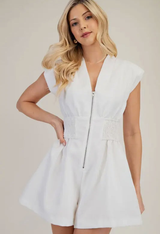 Shoulder Pad Romper