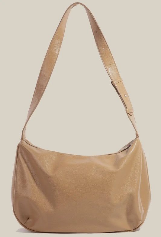Faux Leather Hobo Purse