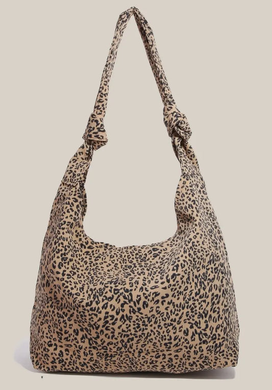 Knotted Leopard Purse