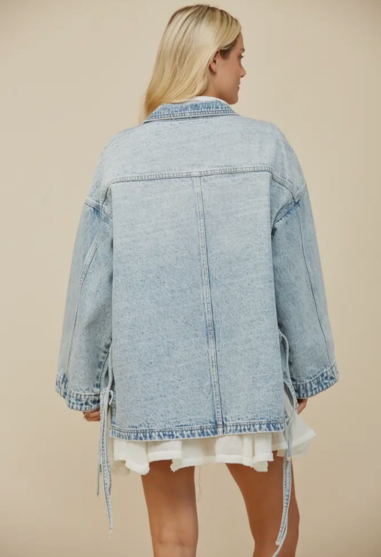 Boho Side Tie Denim Jacket