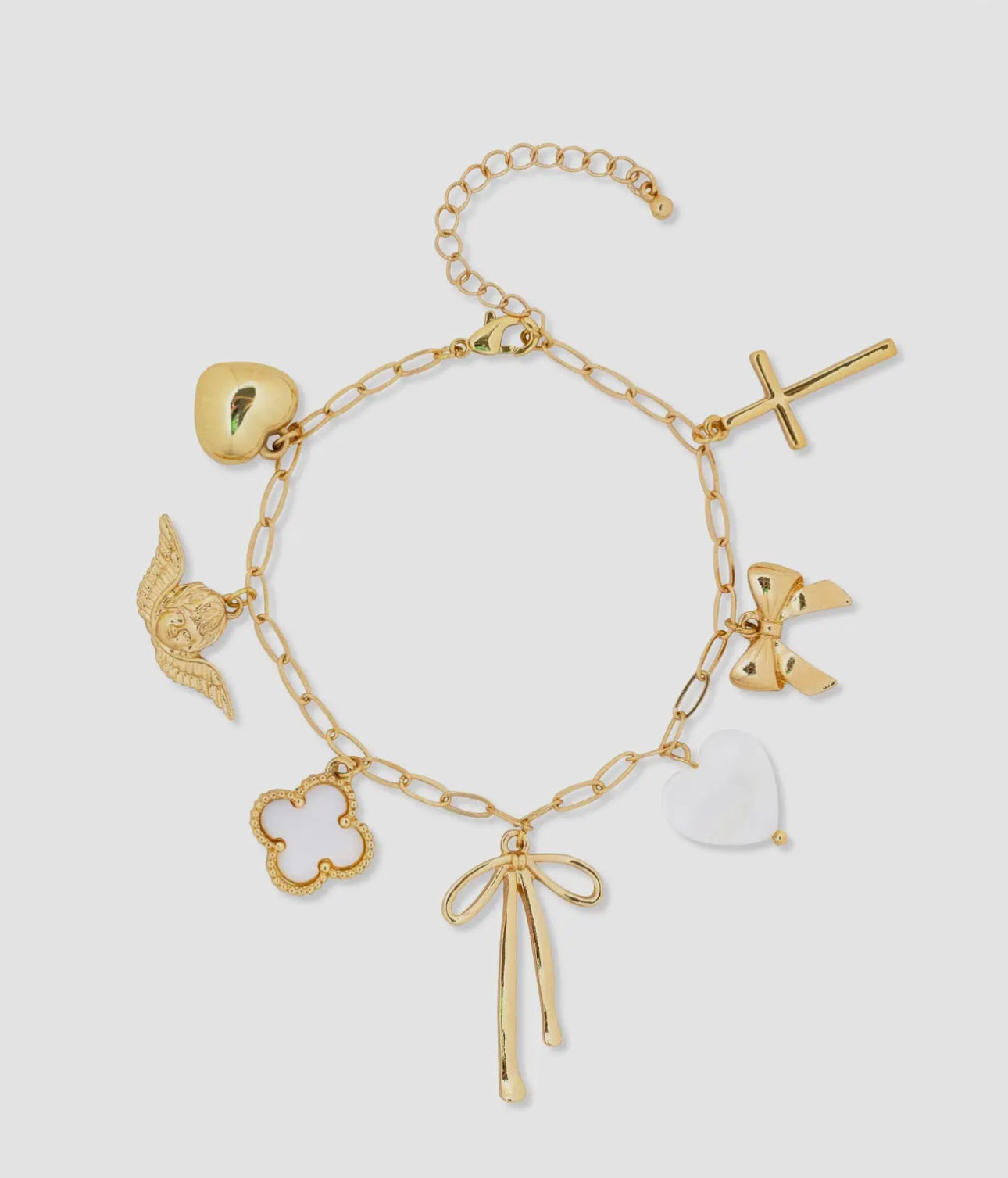 Chunky Bow Charm Bracelet