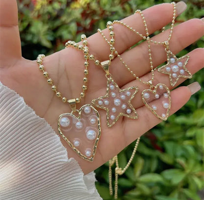 Pearly Pendant Necklaces