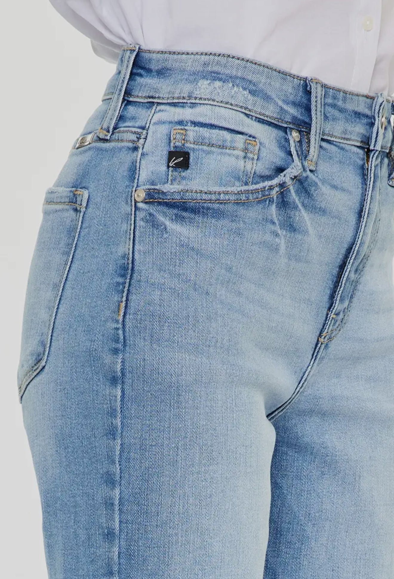 Kan Can High Rise Straight Jeans
