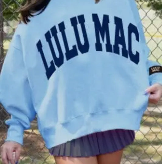 Lulu Mac Sweatshirt- Baby Blue&Navy
