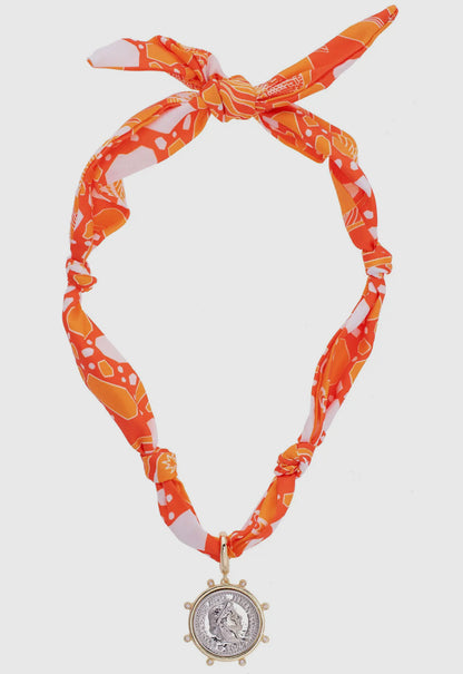 Scarf Necklaces with removable charms