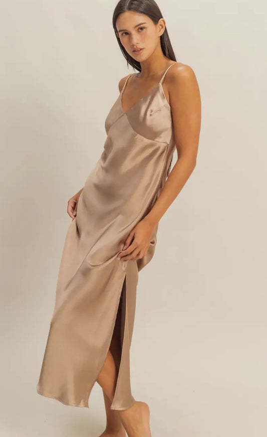 Satin Midi Dress