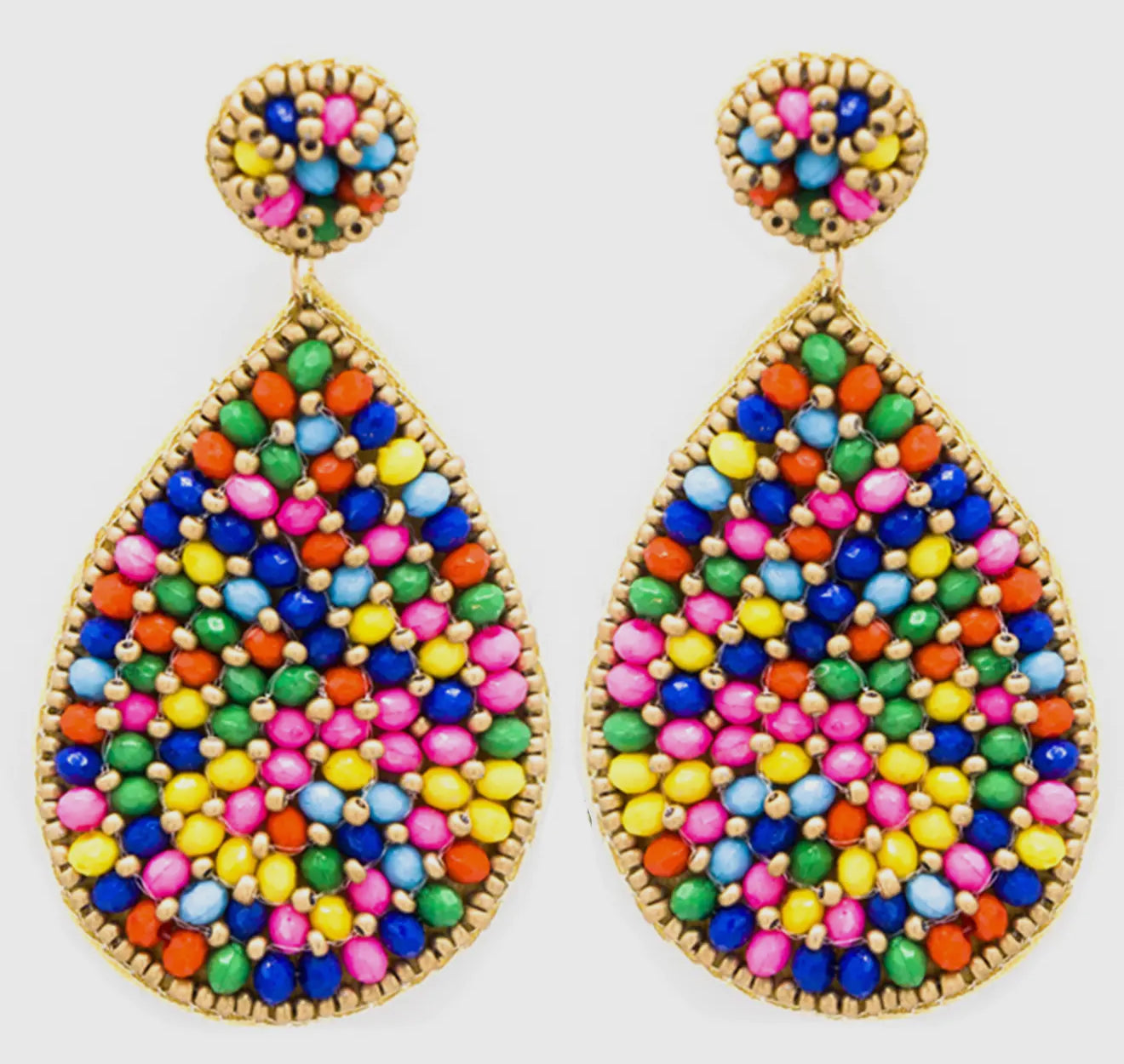 Beaded Teardrop Earrings