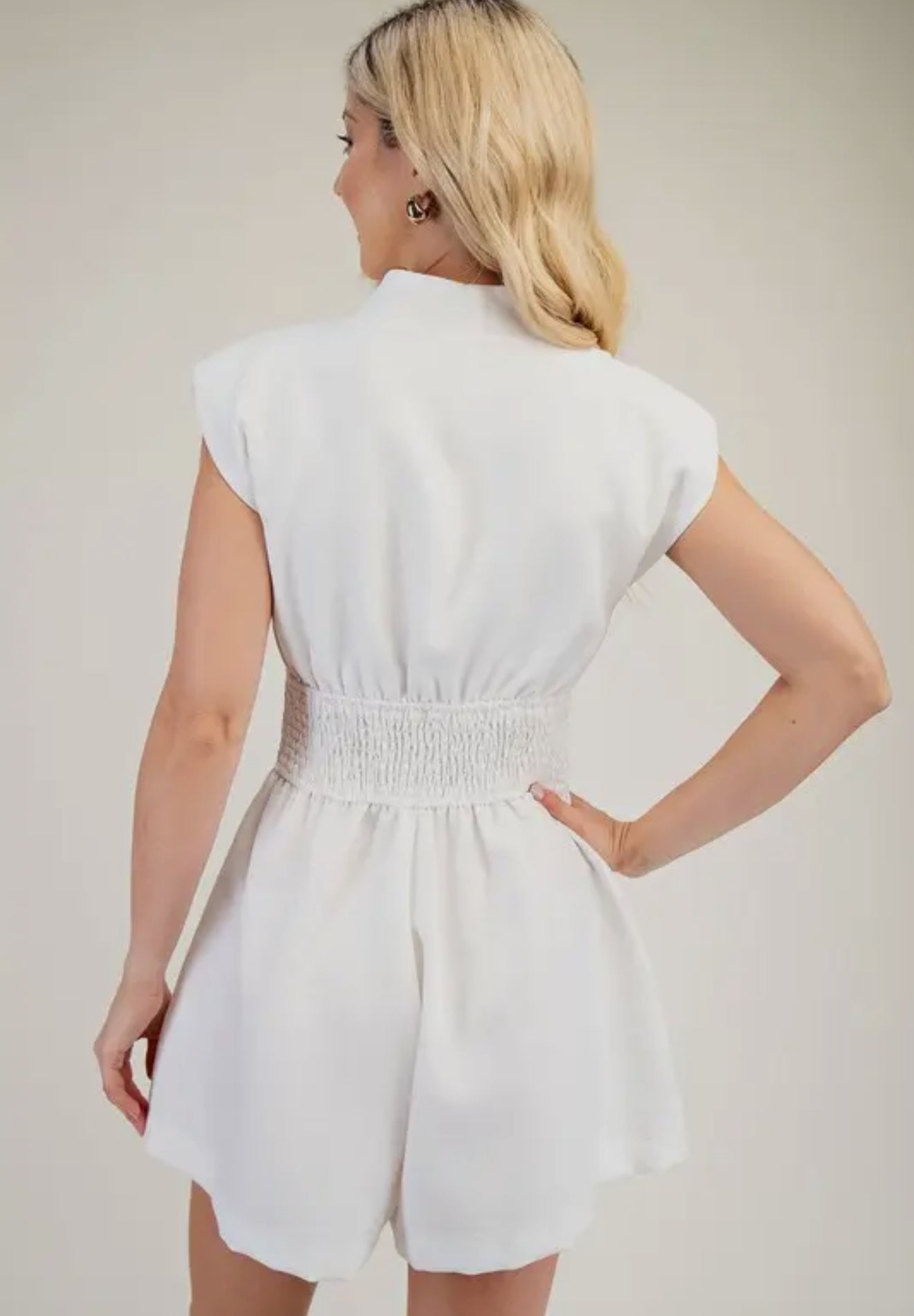 Shoulder Pad Romper
