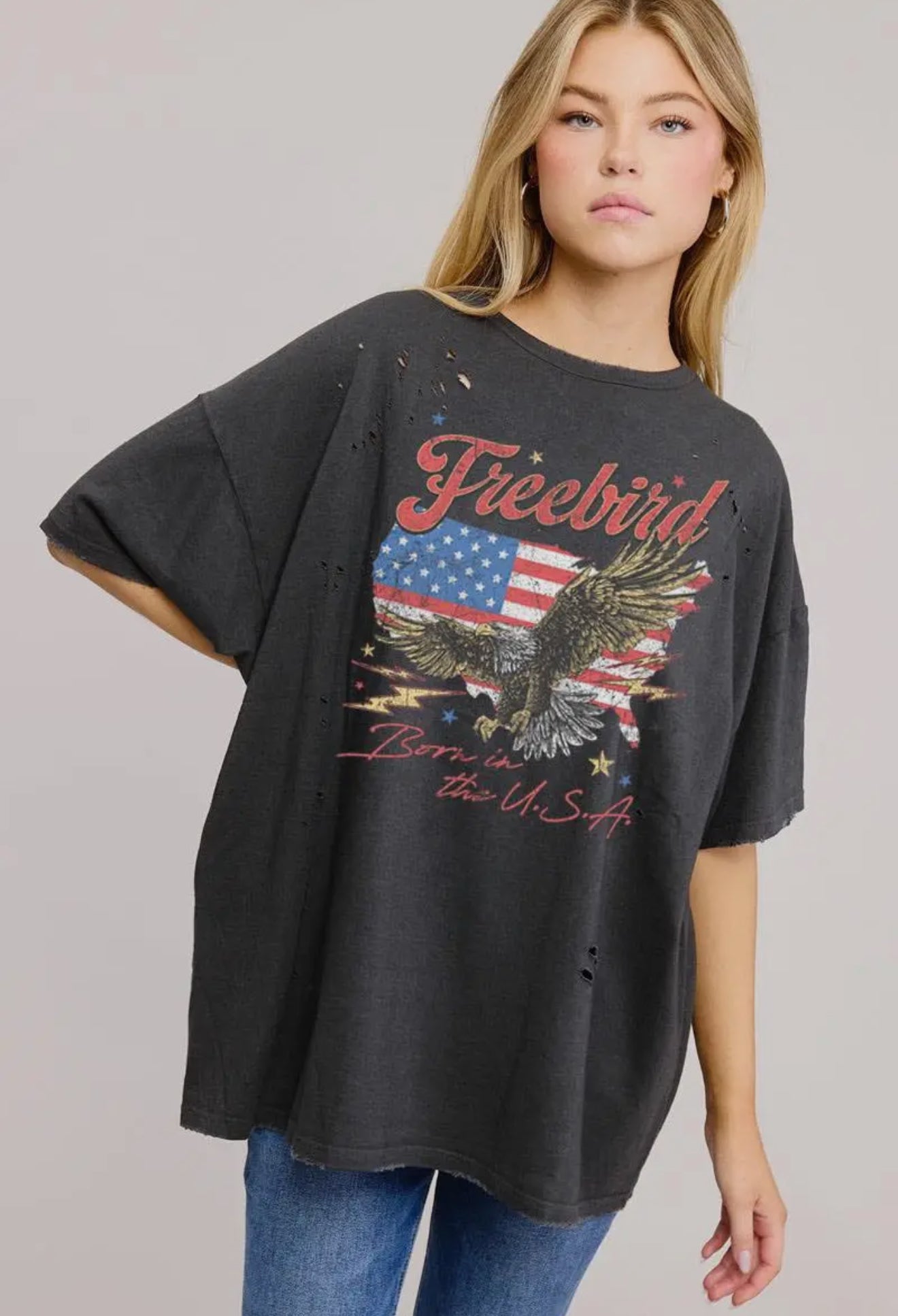 Free Bird Distressed Tee
