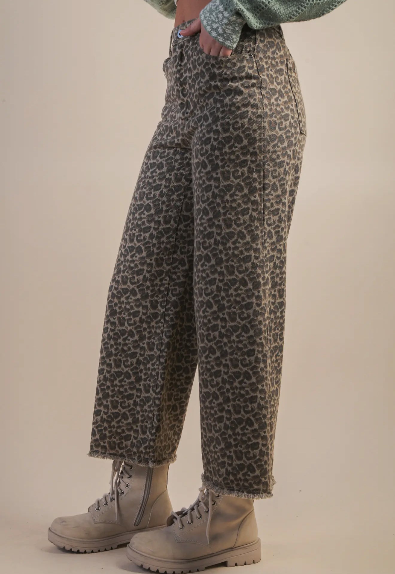 Leopard Straight Pants