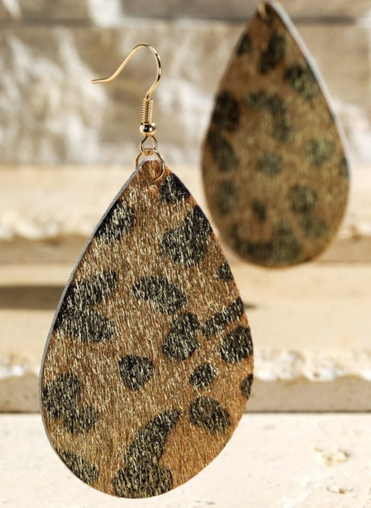 Leather Drop Earrings