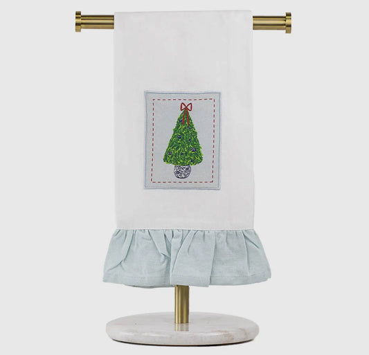 Christmas Topiary Hand Towel