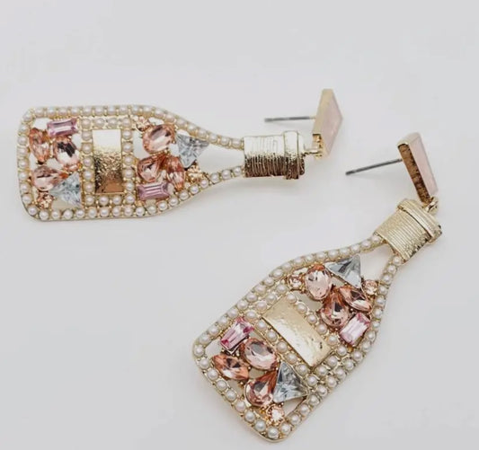 Rhinestone Champagne Earrings