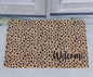 Welcome Cheetah Coir Doormat