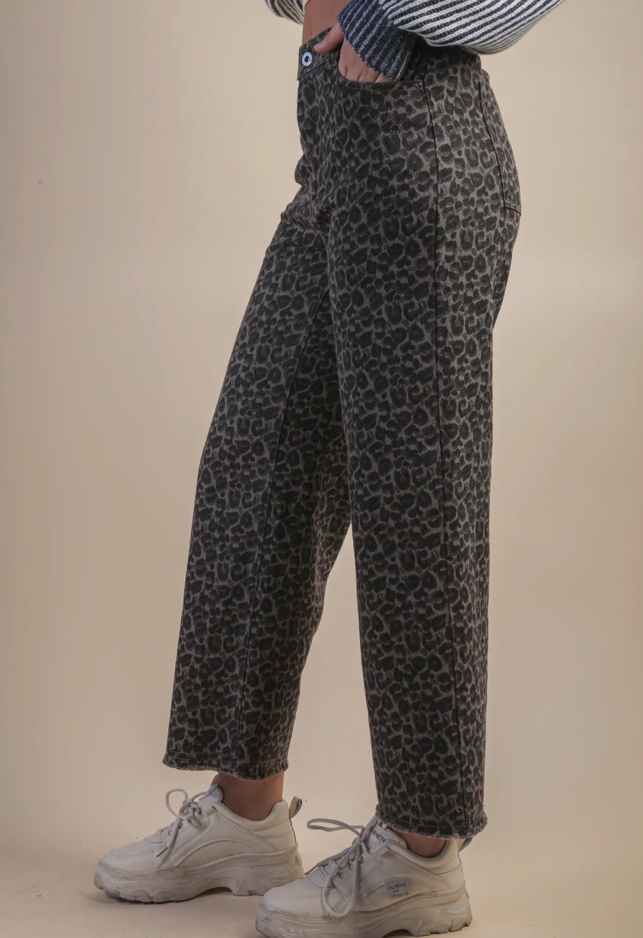 Leopard Straight Pants