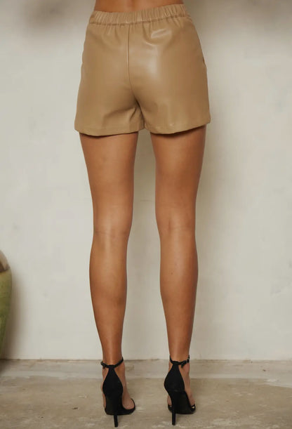 Faux Leather Shorts
