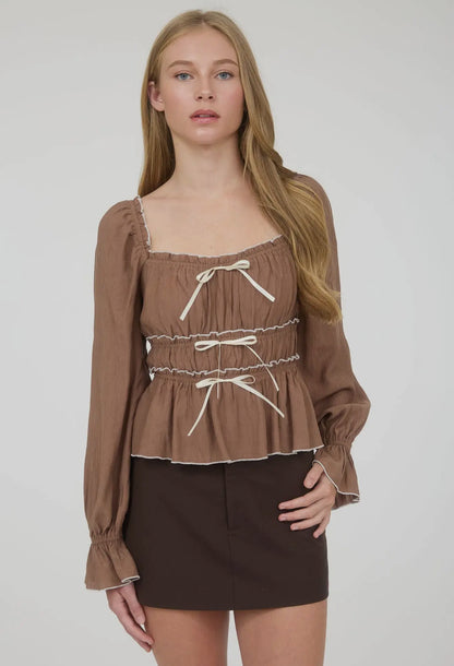Contrast Bow Top