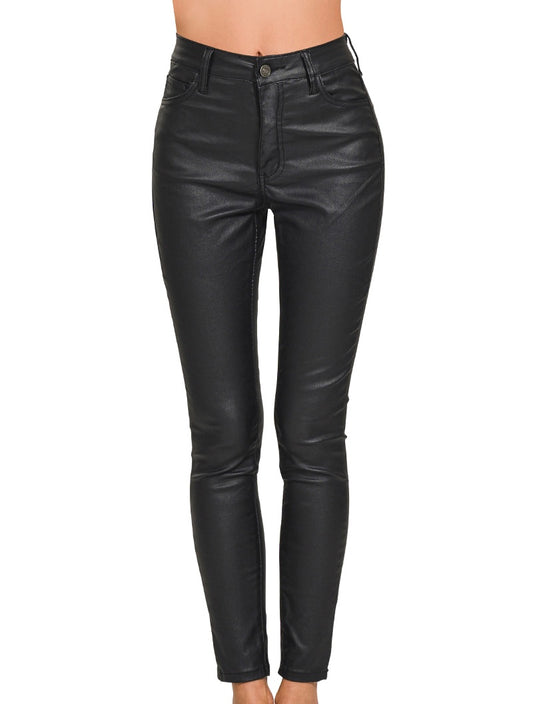 Liquid Leather Skinny Jeans
