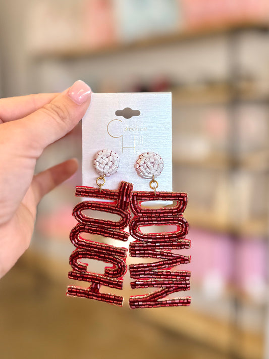 Touch Down Beaded Earrings