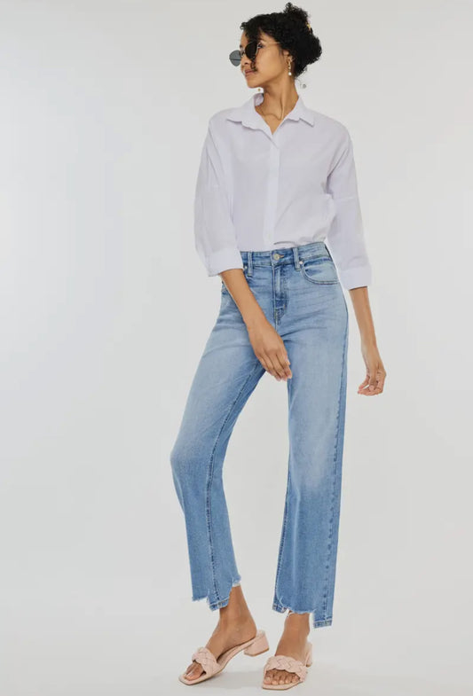 Kan Can High Rise Straight Jeans
