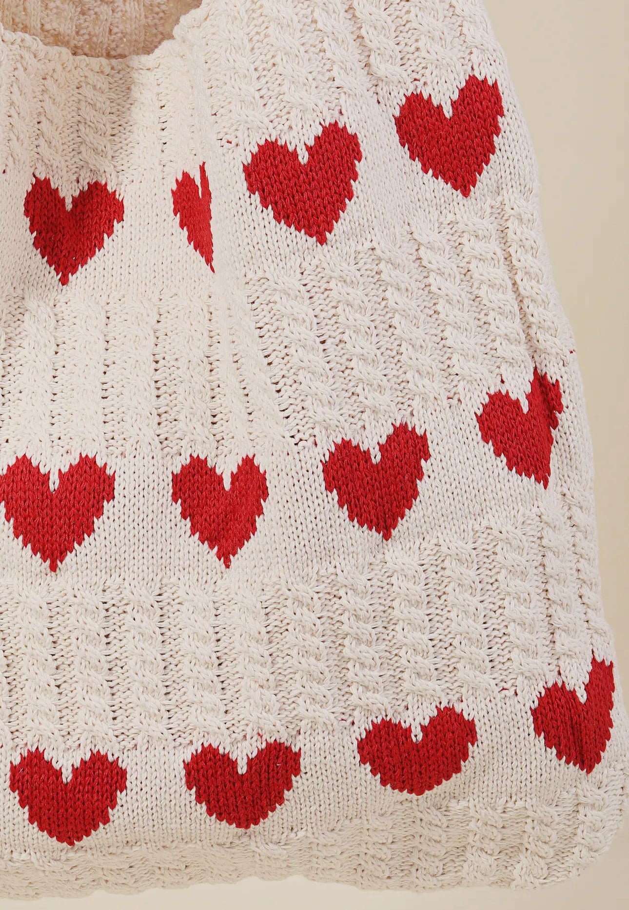Knit Heart Bag