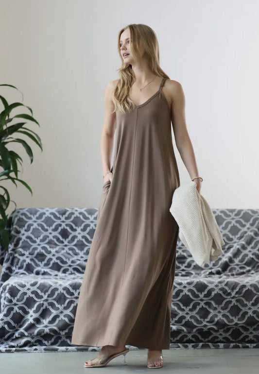 Mocha Me Maxi Dress