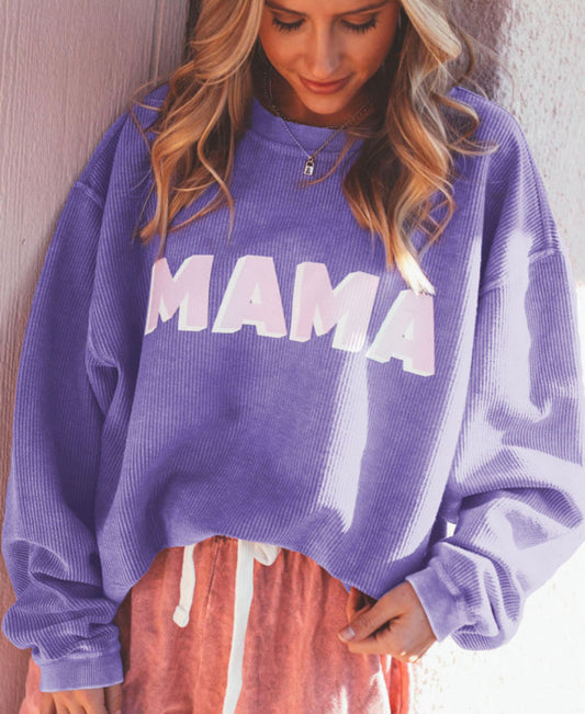 Mama Ribbed Sweatshirt