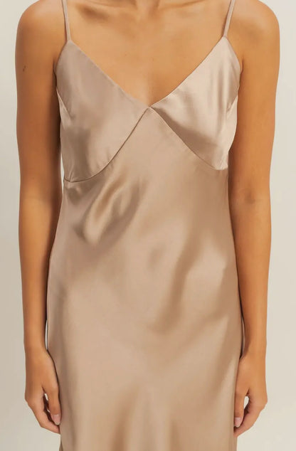 Satin Midi Dress