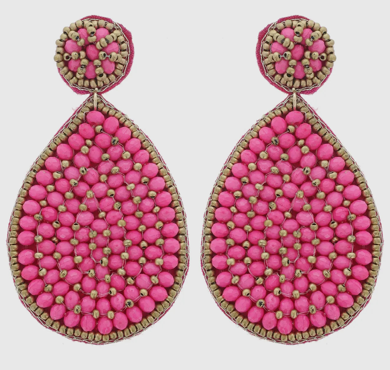 Beaded Teardrop Earrings