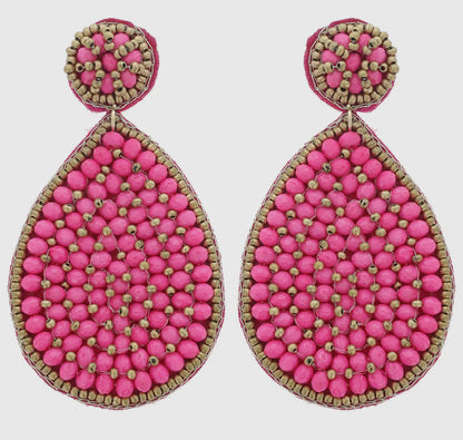 Beaded Teardrop Earrings