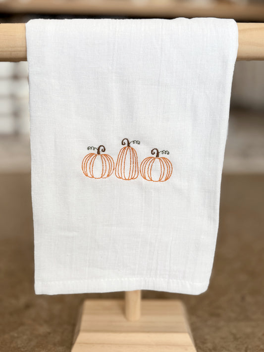 Pumpkin Trio Kitchen Towels