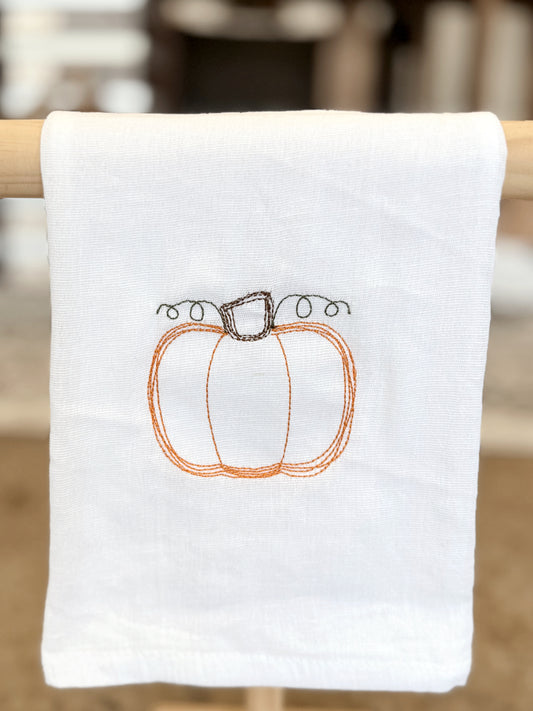 Pumpkin Sketch Towel