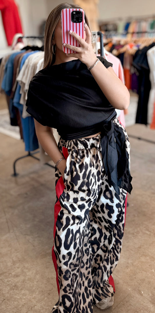 Silky Leopard Pants