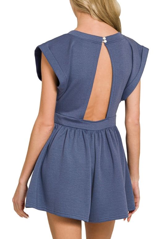 Scuba Open Back Romper
